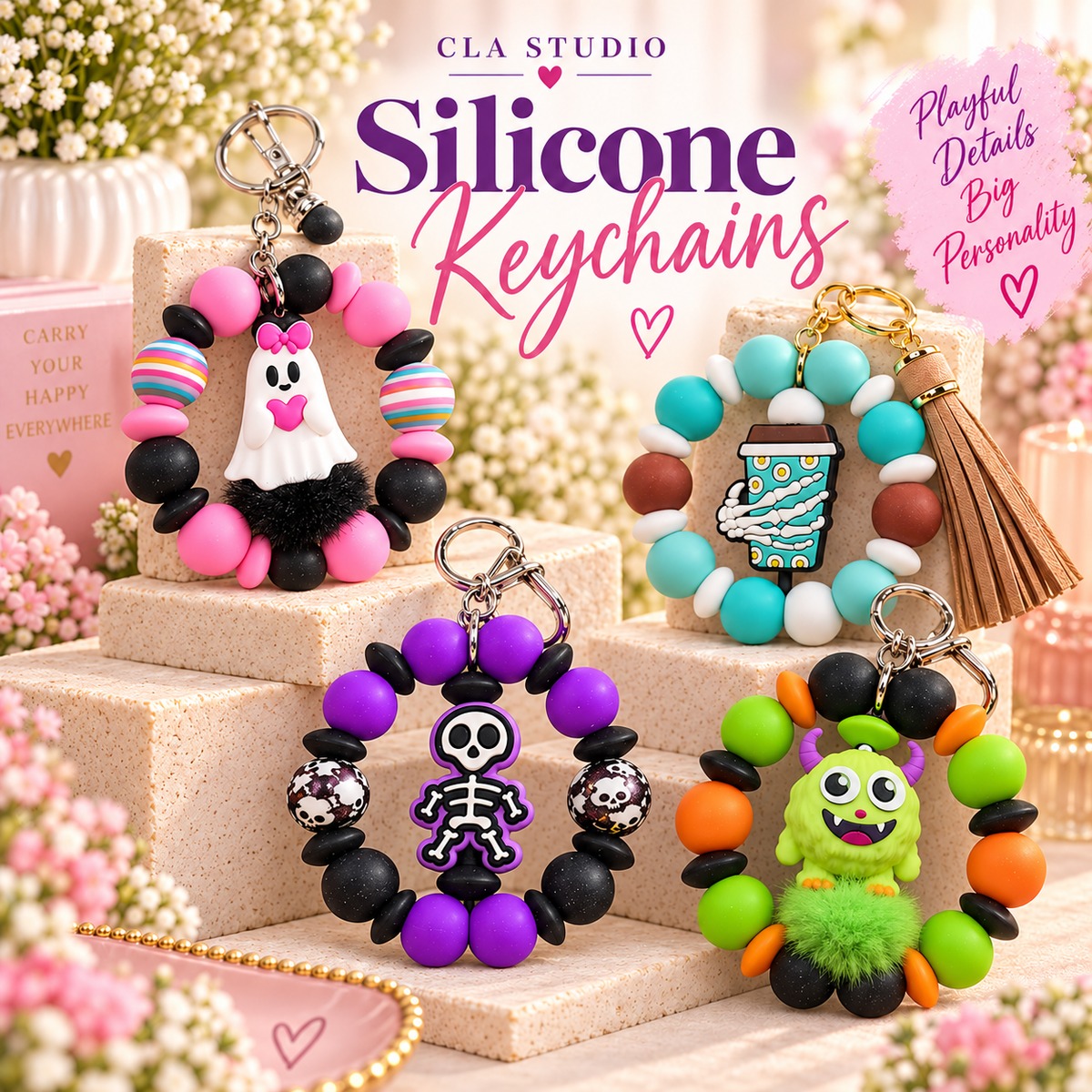Silicone Keychain Collection